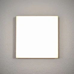 LED plafondlamp Henni, IP65, sensor, 30x30 cm, antraciet