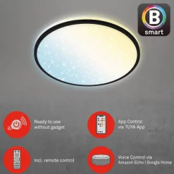 LED plafondlamp Ivy Sky S, ster decor, Ø 33 cm