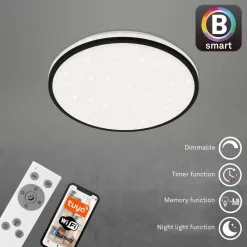 LED plafondlamp Ivy Sky S, ster decor, Ø 33 cm