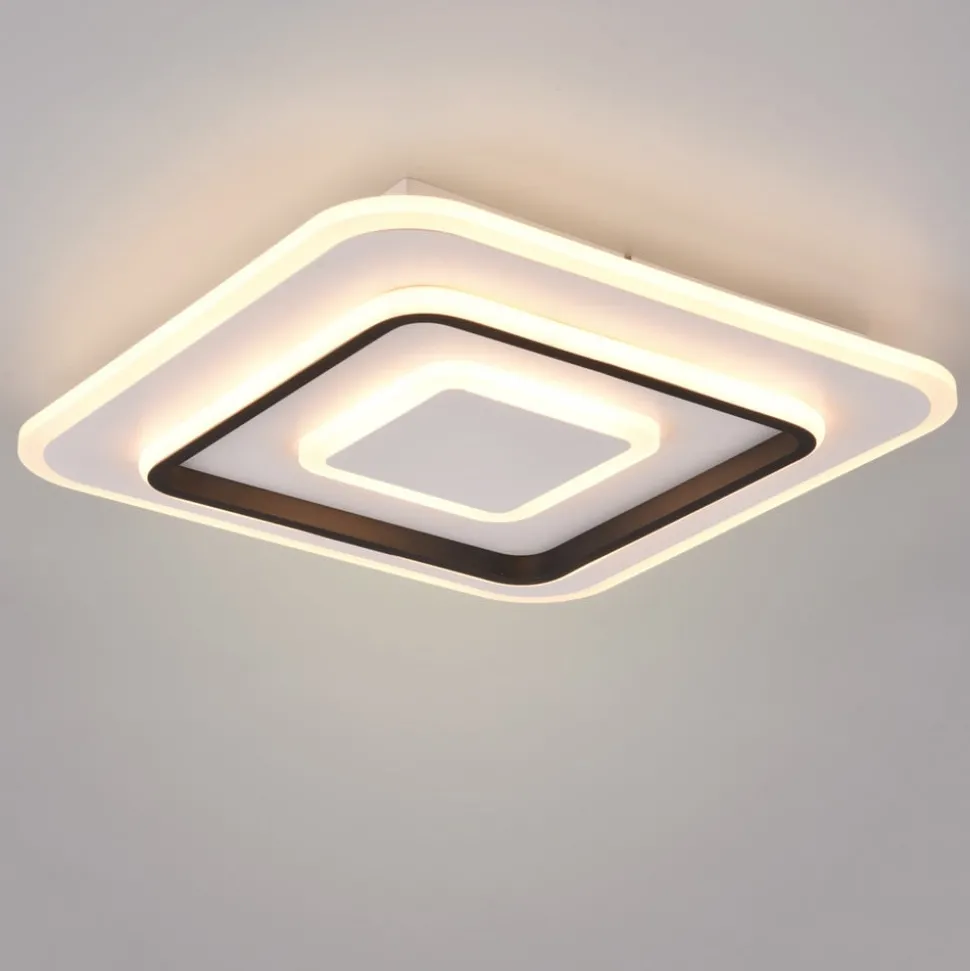 LED plafondlamp Jora hoekig, 39,5 x 39,5 cm