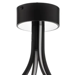 LED plafondlamp Lungo zwart, hoogte 42cm