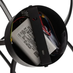 LED plafondlamp Lungo zwart, hoogte 42cm