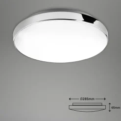 LED plafondlamp Malbona, frame chroom, Ø 28,5 cm