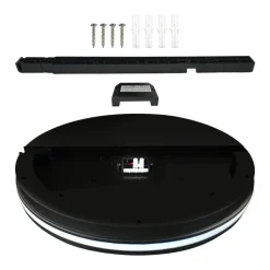 LED plafondlamp Marlon, Ø 22 cm, zwart, kunststof, IP54