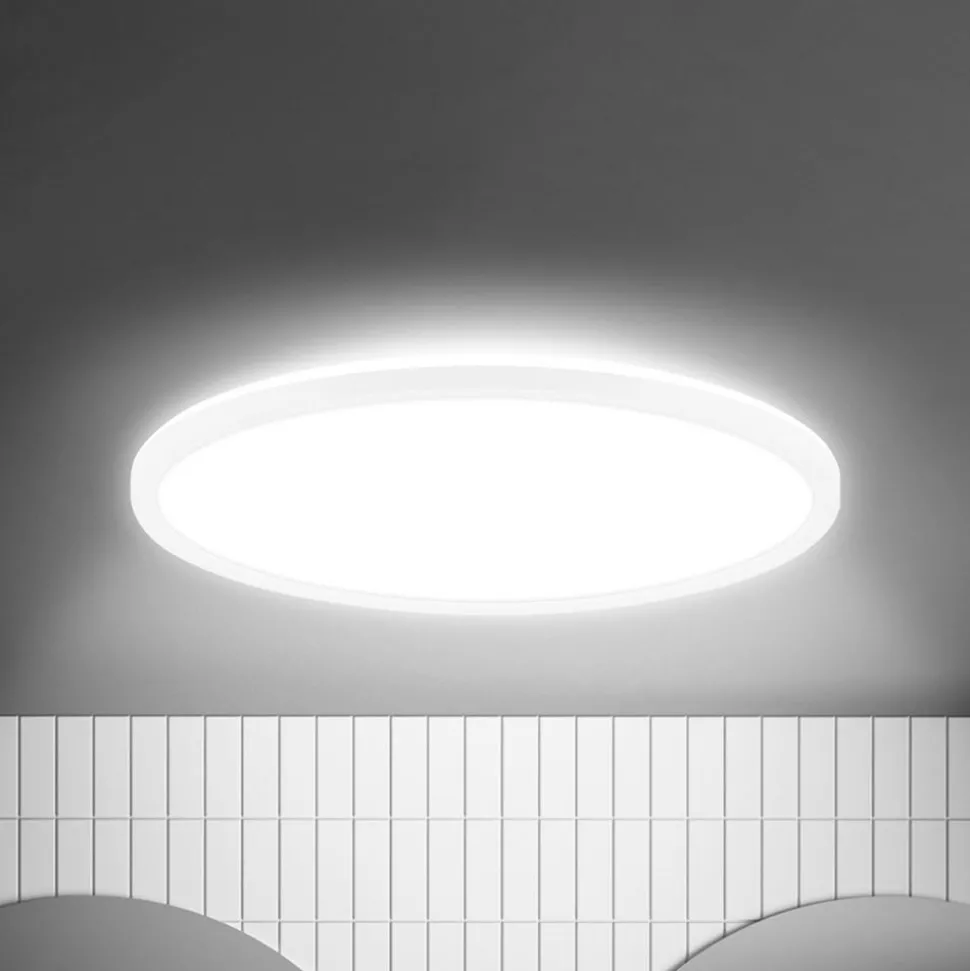 LED plafondlamp Move, sensor, Ø 42 cm, IP44, wit, 4000K