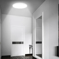 LED plafondlamp Move, sensor, Ø 42 cm, IP44, wit, 4000K