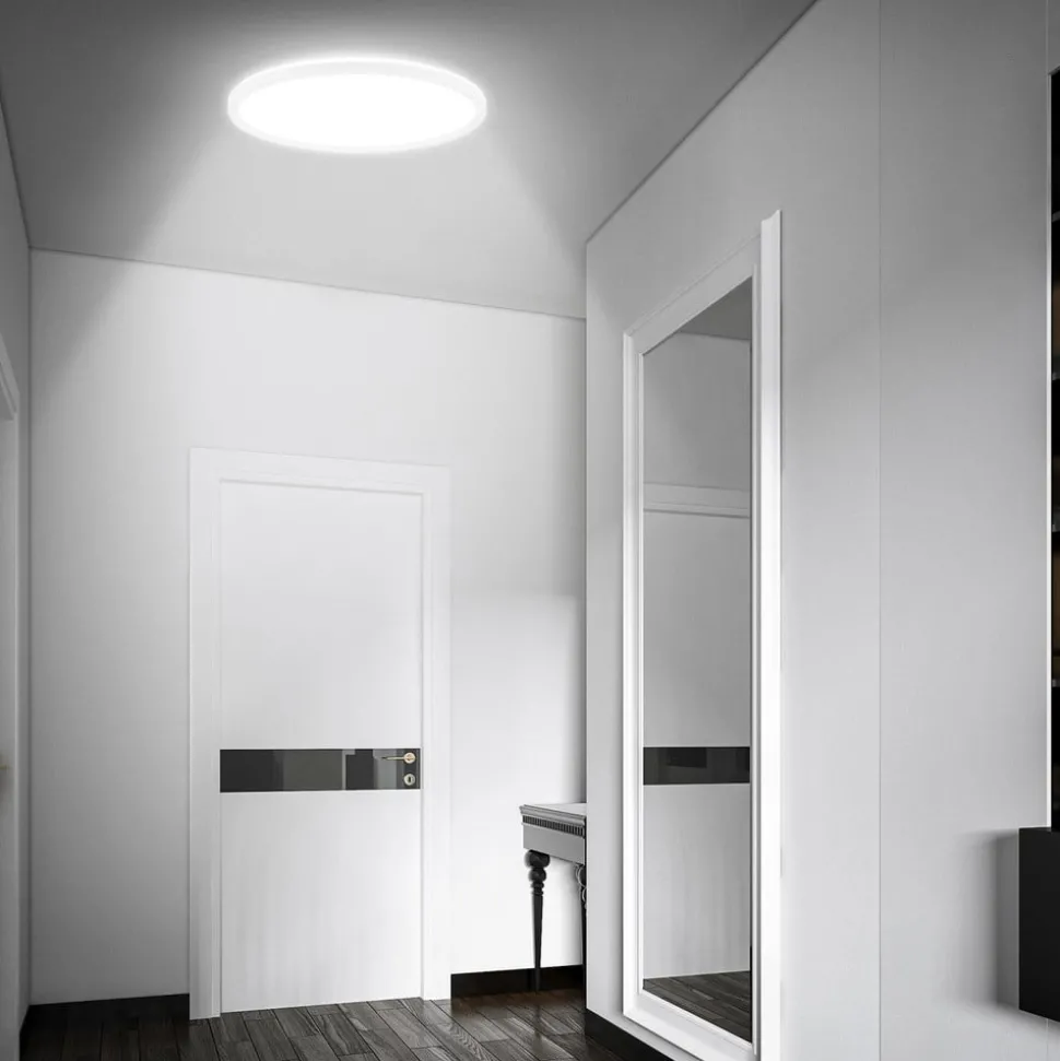 LED plafondlamp Move, sensor, Ø 42 cm, IP44, wit, 4000K