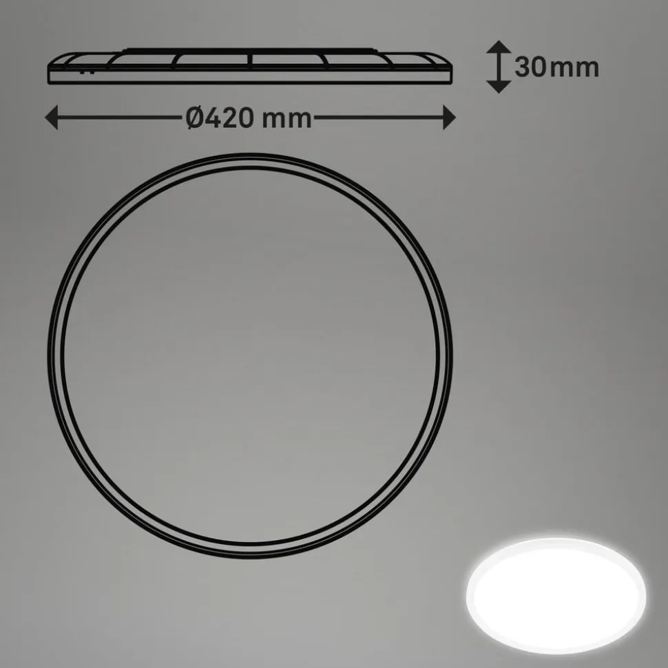 LED plafondlamp Move, sensor, Ø 42 cm, IP44, wit, 4000K