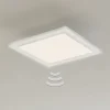 LED plafondlamp Piatto, sensor, 29,5 x 29,5 cm