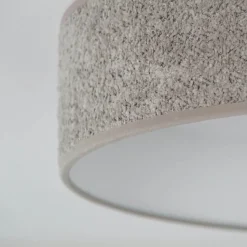 LED plafondlamp Plafond, Bouclé grijs, Ø 45 cm, 3-traps dimbaar