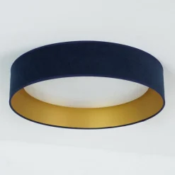 LED plafondlamp Plafond Samt donkerblauw, Ø 45 cm, 3-traps dimbaar