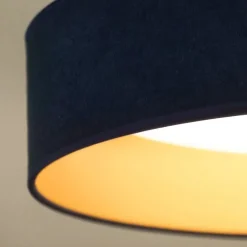 LED plafondlamp Plafond Samt donkerblauw, Ø 45 cm, 3-traps dimbaar
