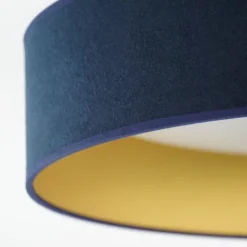 LED plafondlamp Plafond Samt donkerblauw, Ø 45 cm, 3-traps dimbaar