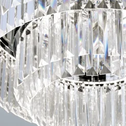 LED plafondlamp Prism, chroom, Ø 55 cm