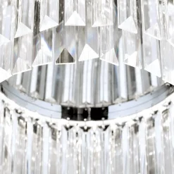 LED plafondlamp Prism, chroom, Ø 55 cm