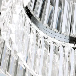 LED plafondlamp Prism, chroom, Ø 55 cm