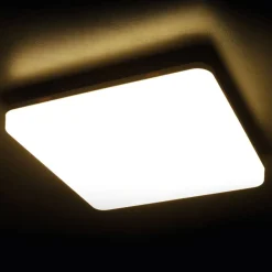 LED plafondlamp Pronto, hoekig, 28 x 28 cm