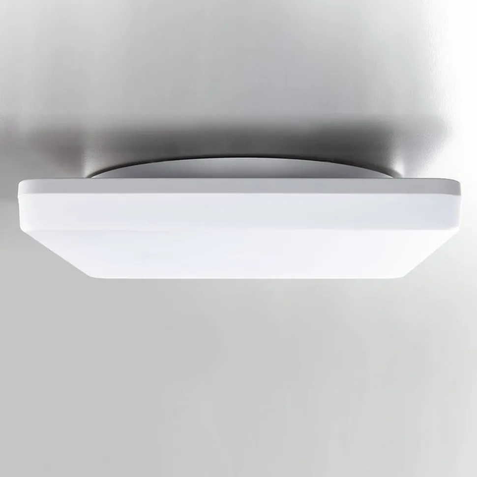 LED plafondlamp Pronto, hoekig, 33 x 33 cm