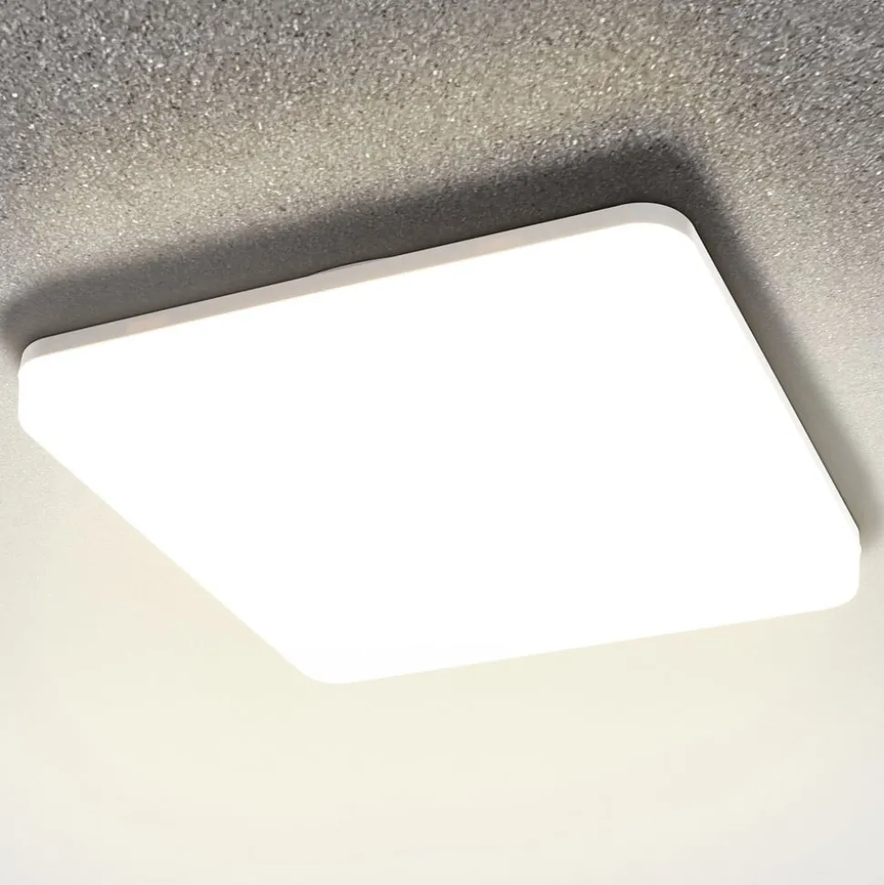 LED plafondlamp Pronto, hoekig, 33x33cm