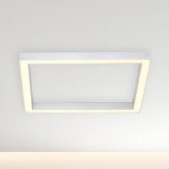 LED plafondlamp PURE Lines, 55 x 55 cm, zilver, CCT, afstandsbediening