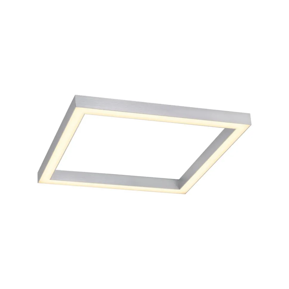 LED plafondlamp PURE Lines, 55 x 55 cm, zilver, CCT, afstandsbediening