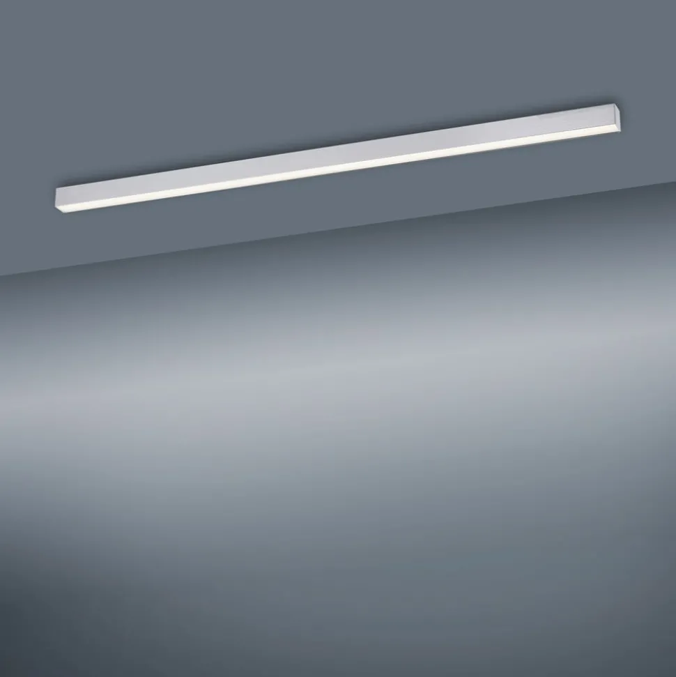 LED plafondlamp PURE Lines, 110 cm, zilver, CCT, afstandsbediening