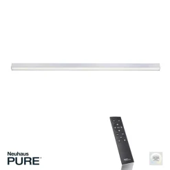 LED plafondlamp PURE Lines, 110 cm, zilver, CCT, afstandsbediening