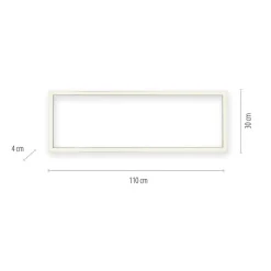 LED plafondlamp PURE Lines, 110 x 30 cm, zilver, CCT, afstandsbediening