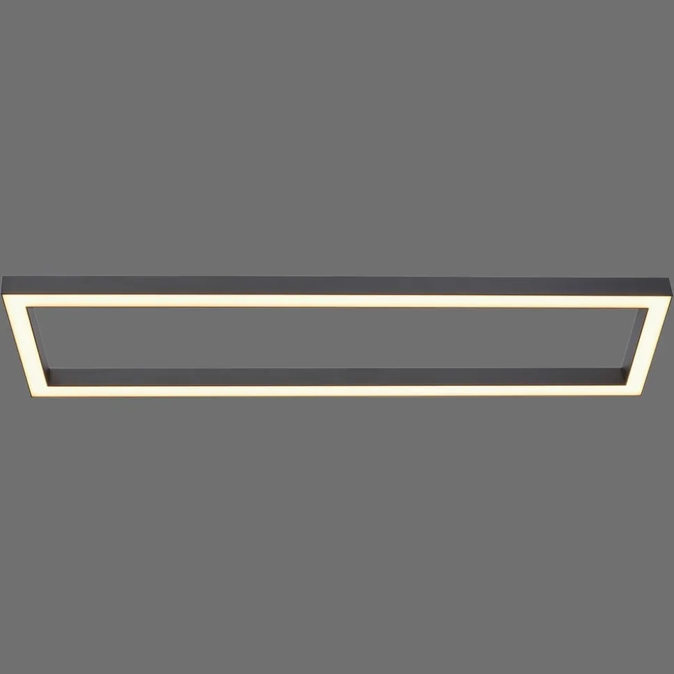 LED plafondlamp PURE Lines, 110 x 30 cm, antraciet, afstandsbediening