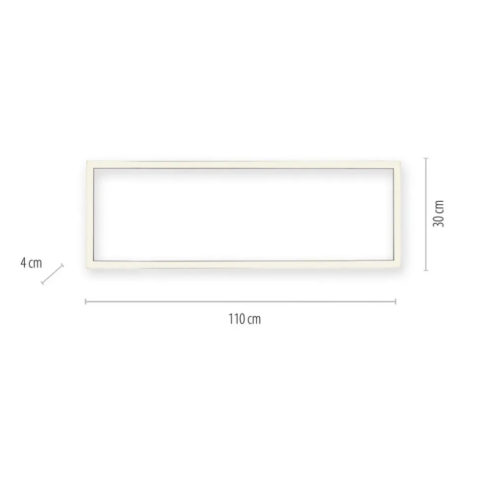 LED plafondlamp PURE Lines, 110 x 30 cm, antraciet, afstandsbediening