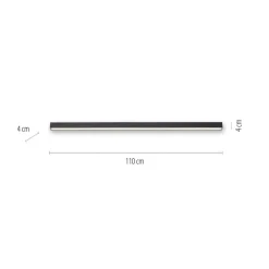 LED plafondlamp PURE Lines, 110 cm, antraciet, CCT, afstandsbediening
