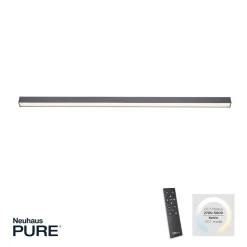 LED plafondlamp PURE Lines, 110 cm, antraciet, CCT, afstandsbediening