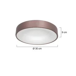 LED plafondlamp Ringlede 2.700 K Ø 30 cm Bronz
