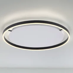LED plafondlamp Ritus, Ø 58,5cm, antraciet