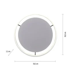 LED plafondlamp Ritus, Ø 58,5cm, antraciet