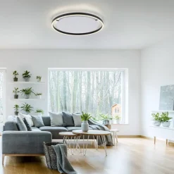 LED plafondlamp Ritus, Ø 58,5cm, antraciet