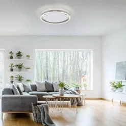 LED plafondlamp Ritus, Ø 39,3cm, aluminium