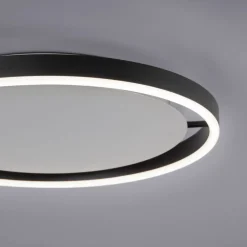 LED plafondlamp Ritus, Ø 39,3cm, antraciet