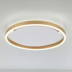 LED plafondlamp Ritus, Ø 39,3cm mat messing