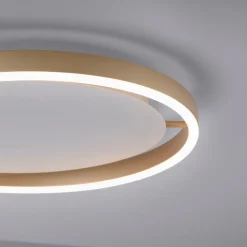 LED plafondlamp Ritus, Ø 39,3cm mat messing