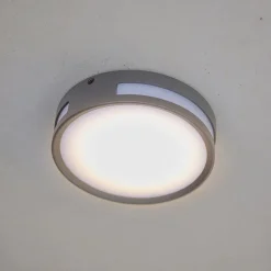 LED plafondlamp Rola, buiten, antraciet, Ø 18 cm