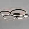 LED plafondlamp Rondo, mat zwart