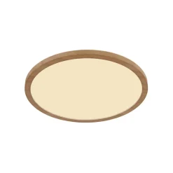 LED plafondlamp Sapana Ø 29,5 cm houtoptiek