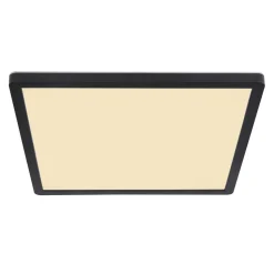 LED plafondlamp Sapana, hoekig, dimbaar, zwart