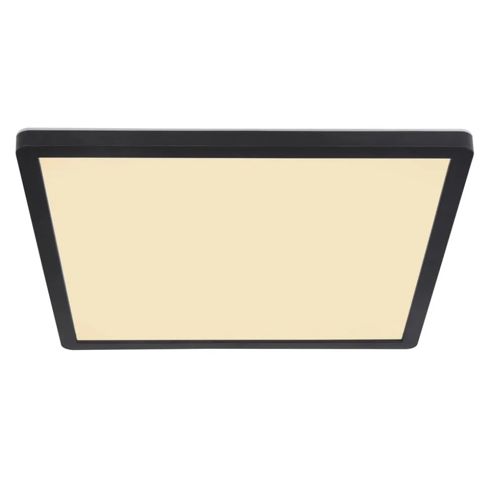 LED plafondlamp Sapana, hoekig, dimbaar, zwart