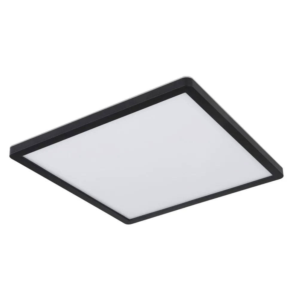 LED plafondlamp Sapana, hoekig, dimbaar, zwart