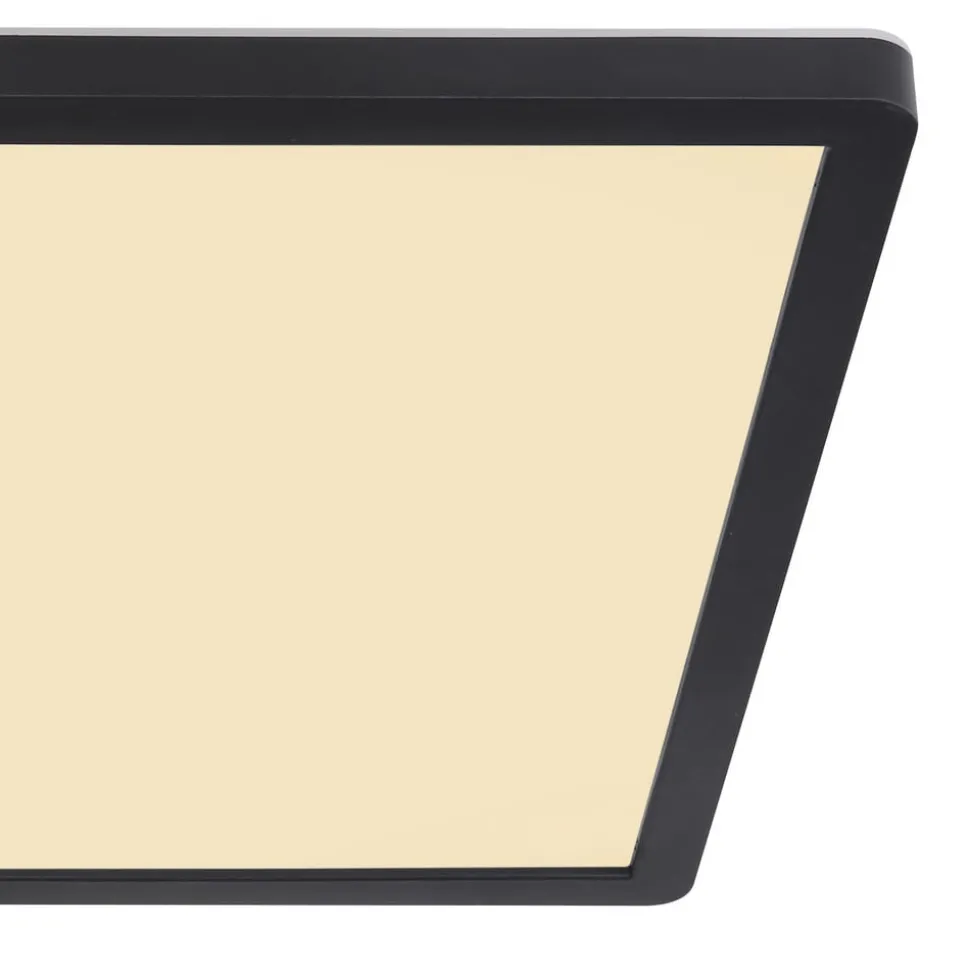 LED plafondlamp Sapana, hoekig, dimbaar, zwart