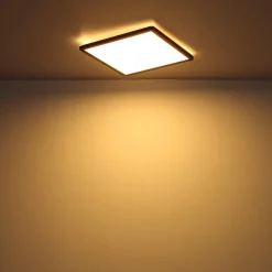 LED plafondlamp Sapana, hoekig, dimbaar, zwart