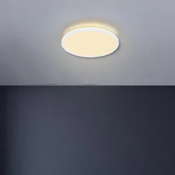 LED plafondlamp Sapana, wit, Ø 42 cm, kunststof, IP44