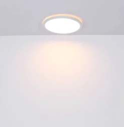 LED plafondlamp Sapana, wit, Ø 42 cm, kunststof, IP44